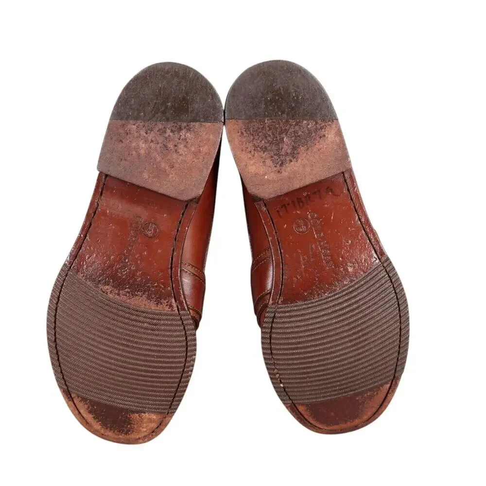 Cole Haan Shoes Mens 8.5 Loafers Leather Buckle Strap Moc Toe Handsewn Slip On